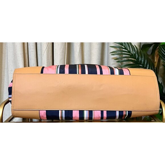 Tory Burch Multi Striped Ella Tote - Picture 7 of 10